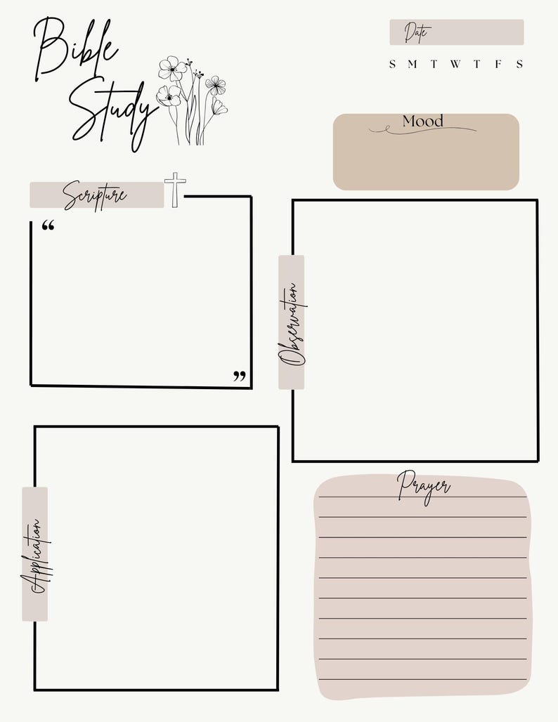 Faith Journal Bundle | Bible Study Guide, Prayer Journal, Sermon Notes ...