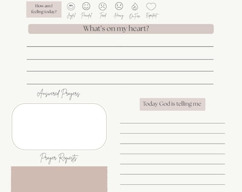 Faith Journal Bundle | Bible Study Guide, Prayer Journal, Sermon Notes & Morning Journal | Christian Digital Download