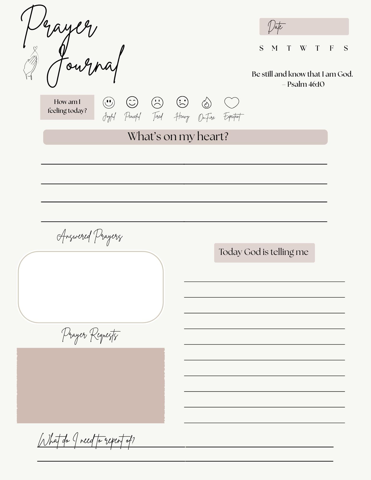 Faith Journal Bundle | Bible Study Guide, Prayer Journal, Sermon Notes ...