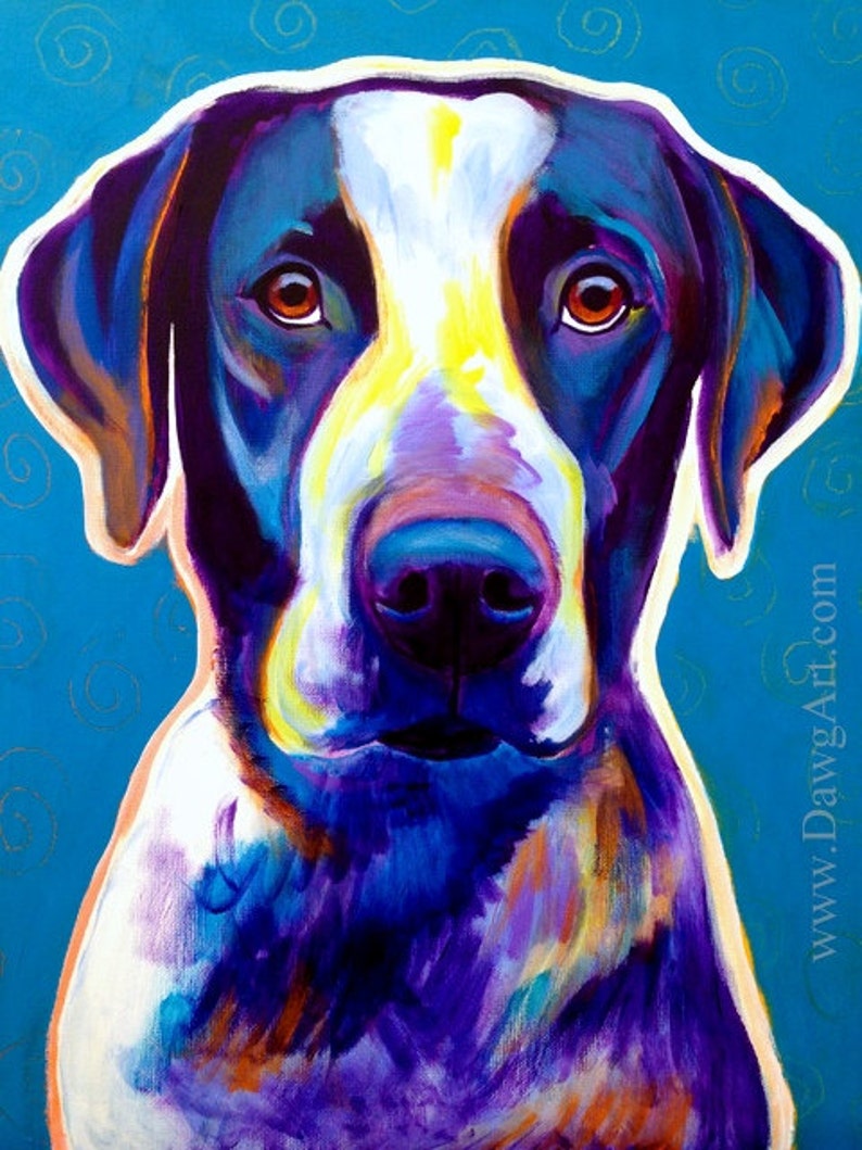 Bluetick Coonhound Pet Portrait DawgArt Dog Art Bluetick | Etsy