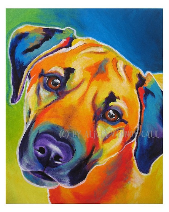 rhodesian ridgeback art