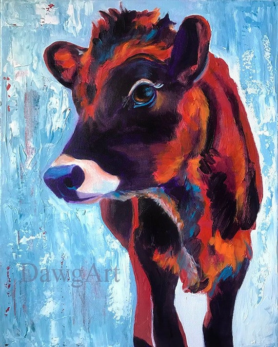 Colorful Pet Portrait Pet Portrait Cat Art DawgArt Art Prints Pet Portrait Artist Siamese Cat Kitty Art Cat