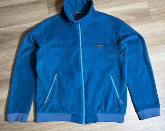 80s Vintage Patagonia Fleece Lined Satin Nylon Jacket Size 13/14