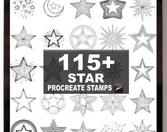 115+ Procreate Star Brushes | Procreate Stamps | Instant Digital Download