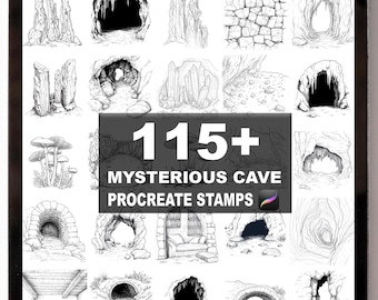 115+ Procreate Mysterious Cave Brushes | Procreate Stamps | Instant Digital Download