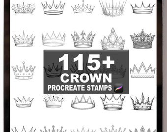 115+ Procreate Crown Brushes | Procreate Stamps | Instant Digital Download