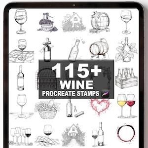 115+ Procreate Weinbürsten | Procreate Stempel | Sofortiger digitaler Download
