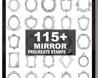 115+ Procreate Mirror Brushes | Procreate Stamps | Instant Digital Download