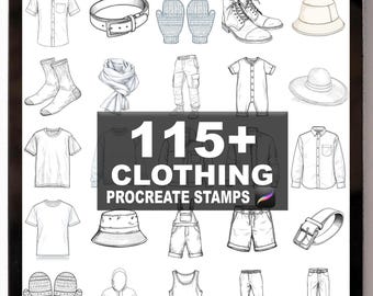 115+ Procreate Bekleidungsbürsten | Procreate Stempel | Sofortiger digitaler Download
