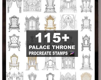 115+ Procreate Palace Throne Room Brushes | Procreate Stamps | Instant Digital Download