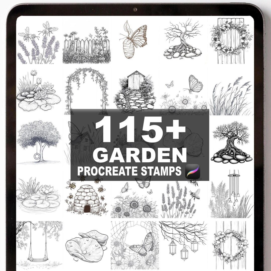 115+ Procreate Garden Brushes | Procreate Stamps | Instant Digital ...