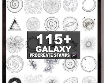 115+ Procreate Galaxy Brushes | Procreate Stamps | Instant Digital Download