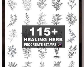 115+ Procreate Heilkräuterbürsten | Procreate Stempel | Sofortiger digitaler Download