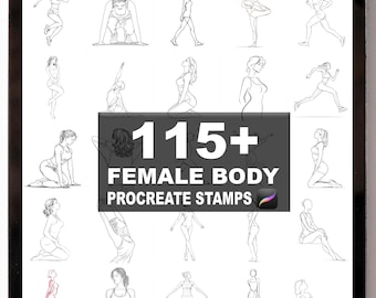 115+ Procreate Female Body Brushes | Procreate Stamps | Instant Digital Download