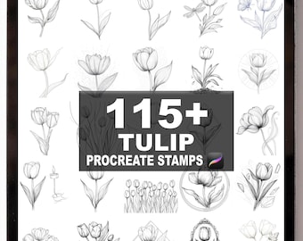 115+ Procreate Tulip Brushes | Procreate Stamps | Instant Digital Download
