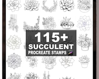 115+ Procreate Succulent Brushes | Procreate Stamps | Instant Digital Download