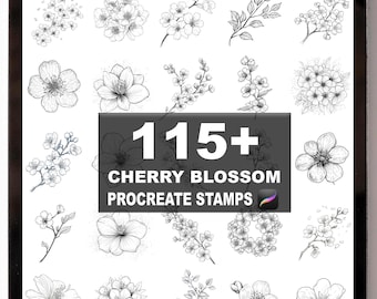 115+ Procreate Cherry Blossom Brushes | Procreate Stamps | Instant Digital Download