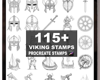 115+ Procreate Viking Tattoo Pinsel | Procreate Stempel | Sofortiger digitaler Download