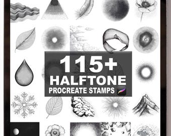 115+ Procreate Halftone Brushes | Procreate Stamps | Instant Digital Download