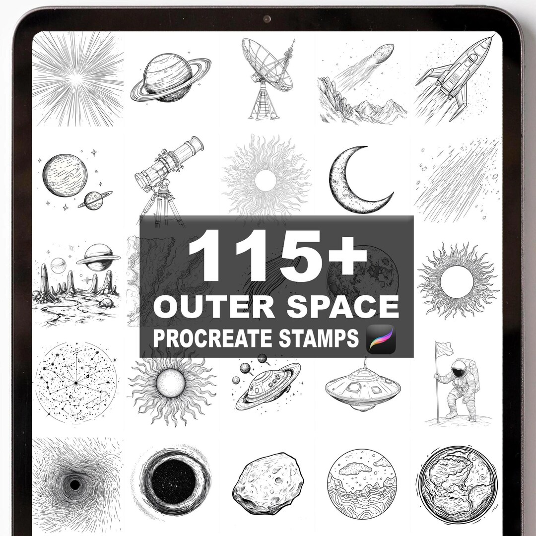 Space Pro Create 115+ Procreate Outer Space Brushes | Procreate Stamps | Instant Digital ...