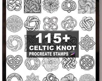 115+ Procreate Celtic Knot Brushes | Procreate Stamps | Instant Digital Download