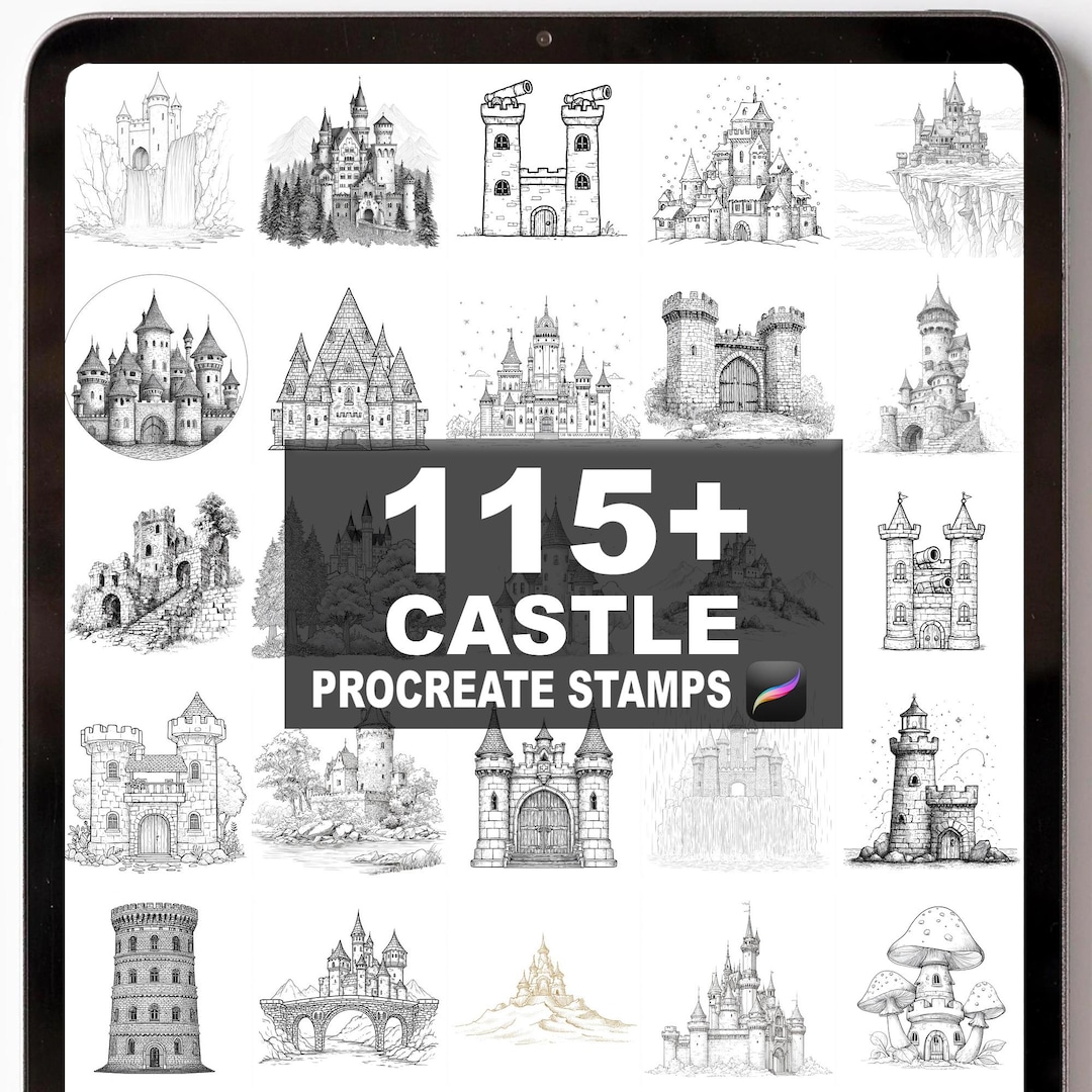 115+ Procreate Castle Brushes | Procreate Stamps | Instant Digital ...