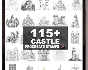 115+ Procreate Castle Brushes | Procreate Stamps | Instant Digital Download
