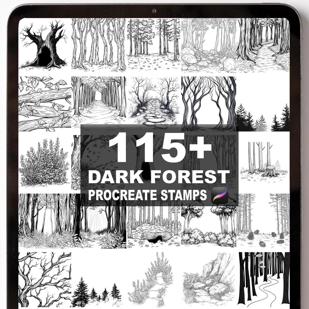 115+ Procreate Dark Forest Brushes | Procreate Stamps | Instant Digital ...