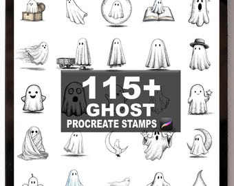 115+ Procreate Ghost Brushes | Procreate Stamps | Instant Digital Download