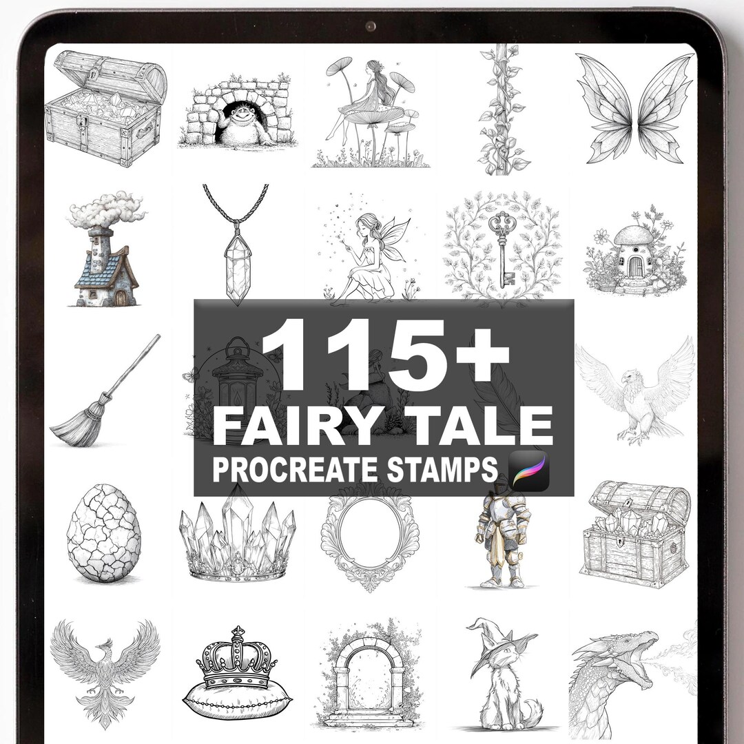 115+ Procreate Fairy Tale Brushes | Procreate Stamps | Instant Digital ...