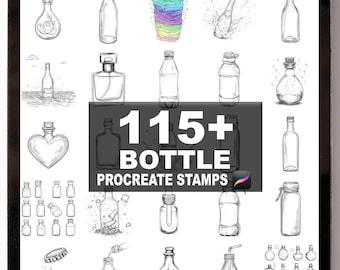 115+ Procreate Bottle (new) Brushes | Procreate Stamps | Instant Digital Download