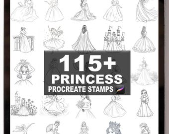 115+ Procreate Princess Brushes | Procreate Stamps | Instant Digital Download