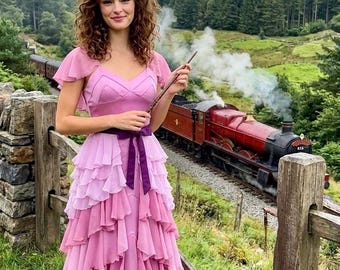 hermione purple dress Hermione Yule Ball Dance Dress | Wizard Ball Gown Cosplay Costume