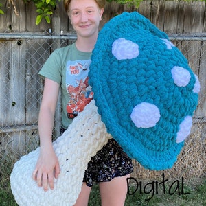 Giant Crochet Mushroom Pattern image 1