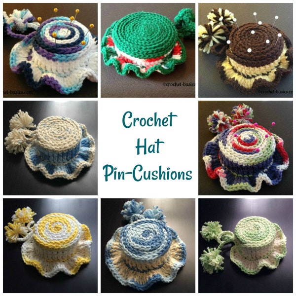 Crochet Hat Pin Cushion Pattern