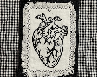 Handmade Patch Print Anatomical Heart