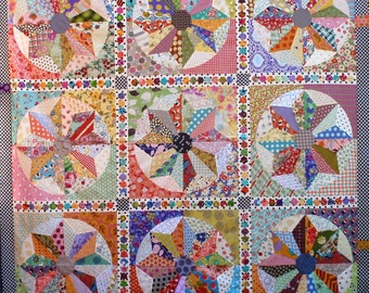 Scrappy Windmills quilt pattern