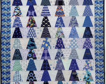 PDF pattern of Blue on Blue quilt
