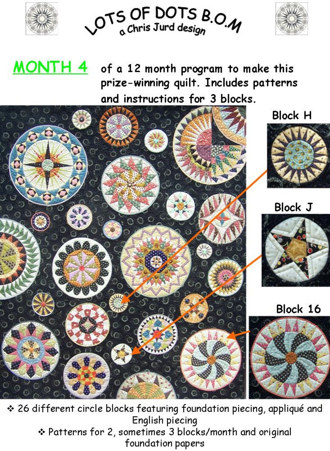 PDF Pattern of Lots of Dots BOM - Month 4. Patterns and Instructions ...