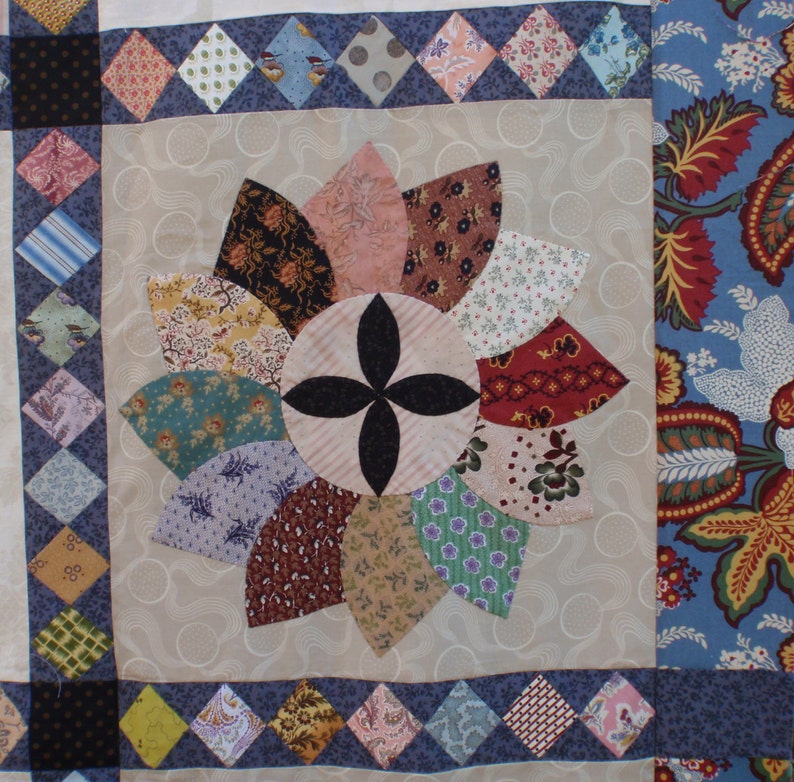 1800s Sunflower quilt pattern Etsy