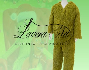 Handmade Faux Fur Monster Gloves: Olive or Neon Green Christmas