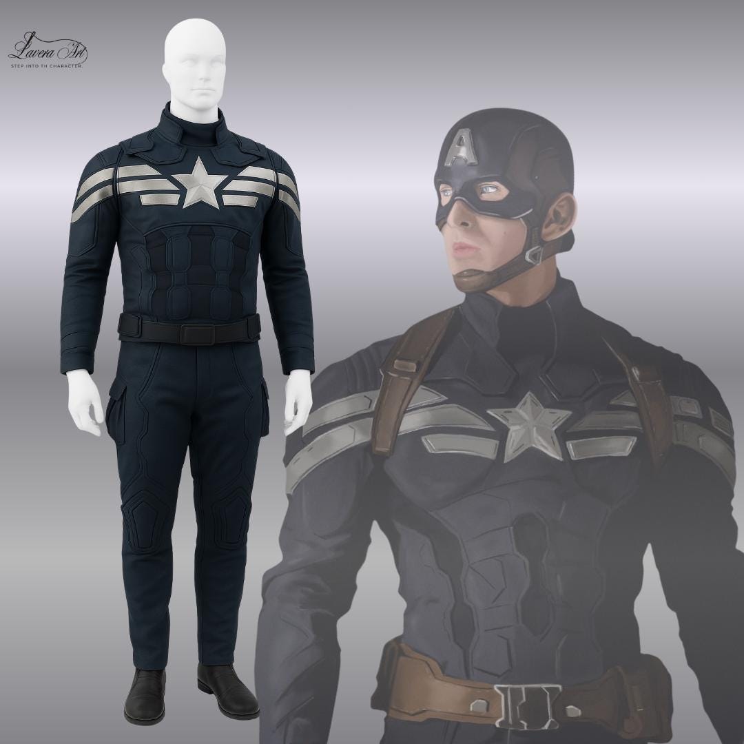 navy blue dress for baby girl Captain America The Winter Soldier Cosplay Costume – CoserZ main image 1