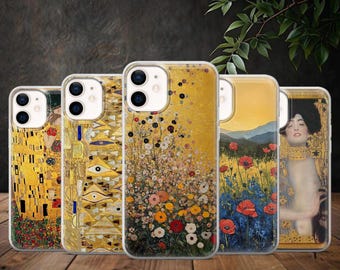 Gustav Klimt Phone Case Vintage Fine Art Cover for iPhone 17Pro, 16, 15, 14, Samsung S25, S24, S23Fe, S22, A16, A26, A56, Pixel 10, 9Pro