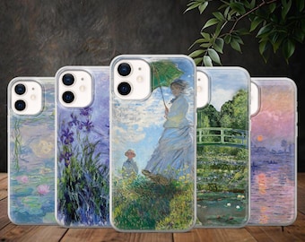 Monet Phone Case Famous Art Claude Painting Cover for iPhone 17, 17Pro, 16, 15, 14, 13,Samsung S25, S24Fe, S23, A16, A56 Pixel 10Pro, 9A