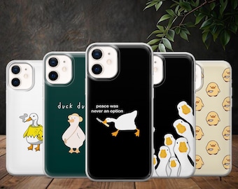 Silly Goose Phone Case Cute Duck Cover for iPhone 17 Pro Max, 16e, 15, 14, 12 & Samsung S25 Ultra, S24 FE, A56, Pixel 10 XL, 9a, 8