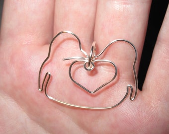 Wire Wrapped Love Birds MADE to ORDER Pendant