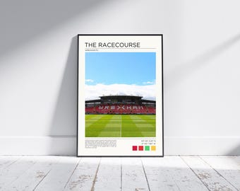 Wrexham AFC Poster – The Racecourse, Ryan Reynolds Football Art