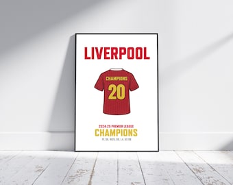 Liverpool FC Premier League-titelvinnare 2024-2025 Anfield-fankonst
