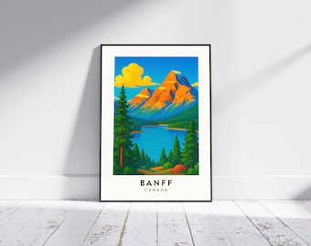 Banff, Alberta, Canada Travel Poster