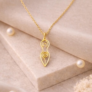 Sterling Silber Göttin Halskette | Feminine Symbol Anhänger